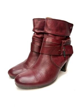PIKOLINOS Red Leather Heeled Boots | 39
